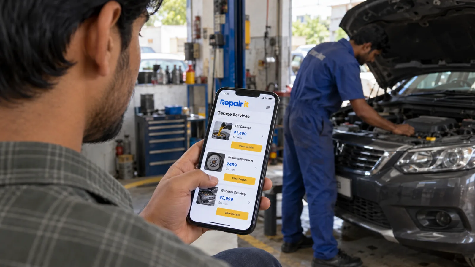 Garage business listed online through Repair It